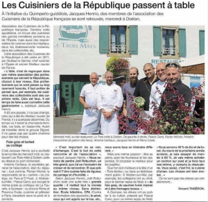 Les cuisiniers de la republique passent à table