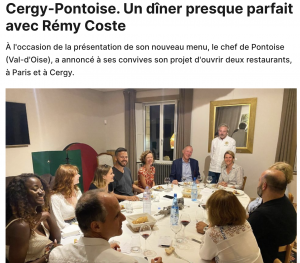 Cergy-Pontoise. Un dîner presque parfait avec Rémy Coste